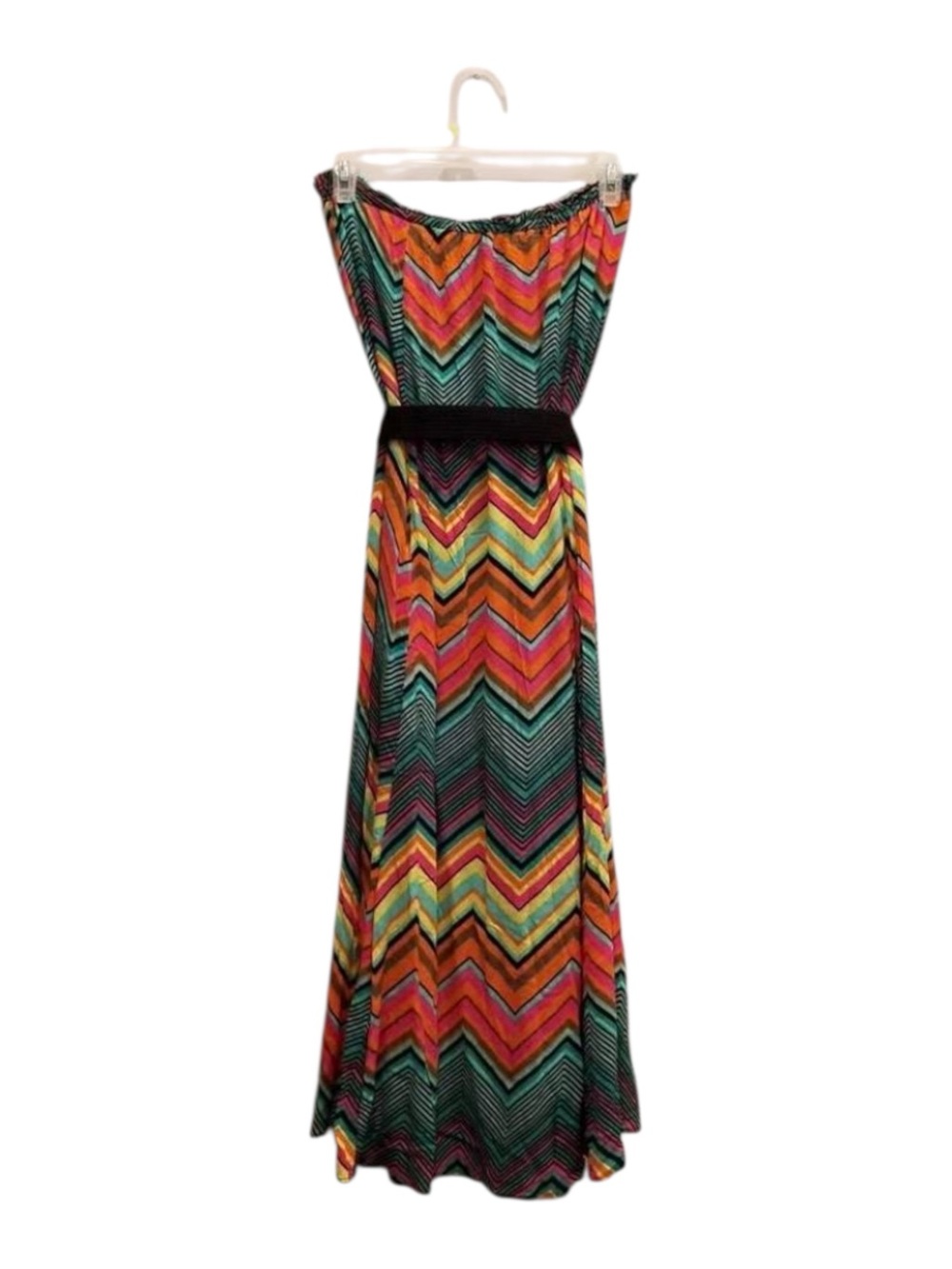 Ella Moss Retro Chevron Maxi Skirt Medium Resort Leisure Dress